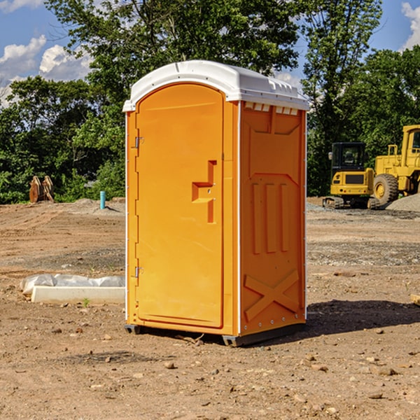 how often are the porta potties cleaned and serviced during a rental period in Rice WA